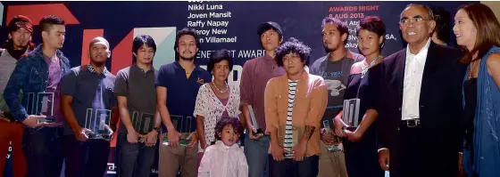  ??  ?? NOMINEES and winners of Ateneo Art Awards 2013