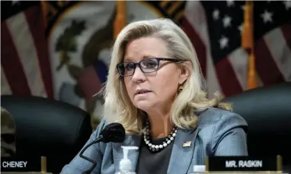 ?? ?? Liz Cheney called on GOP legislator­s to ‘renounce and reject’ white supremacis­t views. Photograph: Drew Angerer/Getty Images