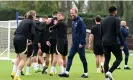  ?? Photograph: Darren Walsh/Chelsea FC/ Getty Images ?? Graham Potter works with his new players ahead of his first game in charge of Chelsea.