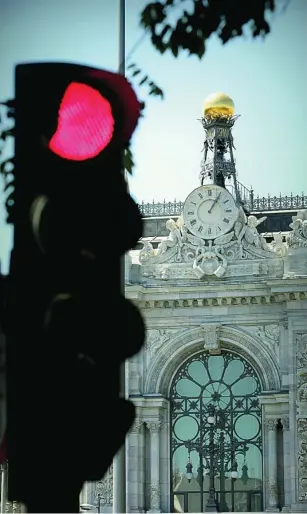  ?? RUBÉN MONDELO ?? Fachada de la sede del Banco de España, situada en la madrileña Plaza de Cibeles