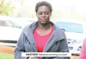  ?? ?? HEATHER Takawira arriving at court