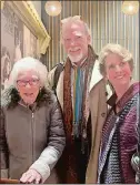  ?? SUBMITTED PHOTOS ?? Above, from left, Eva Schloss, Steve McCarthy and Susan Kerner at the Jan. 29 screening of “Eva’s Promise” at JW3 in London.
Top, Eva and Heinz Geiringer