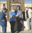  ?? COURTESY PHOTO ?? Taos Feral Feline Friends founder Leanne Mitchell and the team review the walkathon route at the Taos Plaza. From left: Susann Ammann, Mitchell, Dr. Kim Sides and Sue Kelly.