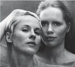  ?? SCANPIX ?? Bibi Andersson og Liv Ullmann i Bergmans «Persona» fra 1966. Den er en av flere filmer som utforsker relasjonen kvinner imellom.