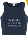  ??  ?? SPORTS BRA, £45, Iris & Ink at The Outnet