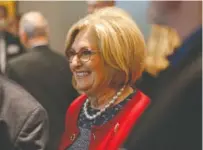 ?? STAFF FILE PHOTO BY C.B. SCHMELTER ?? Gubernator­ial candidate Diane Black mingles during the Hamilton County Republican Party’s April 27 Lincoln Day Dinner at The Chattanoog­an.