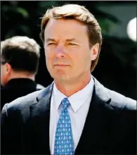  ??  ?? TRIAL: Former presidenti­al candidate and U. S. Sen. John Edwards arrives outside federal court on April 12 in Greensboro, N. C. Andrew Young retook the witness stand for a fourth straight day at Edwards’ criminal trial in a North Carolina courthouse...
