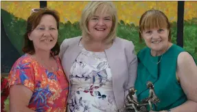  ??  ?? Anne Maria Bourke pictured at her retirement function with Marie Sexton and Sheila Keane from Liscarroll Community Playschool.