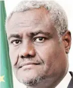  ?? ?? Moussa Faki Mahamat, Chairperso­n of the African Union Commission.