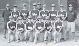  ?? Photo by Becky Polaski ?? Pictured are the members of this year’s St. Marys Junior League all-star baseball team.