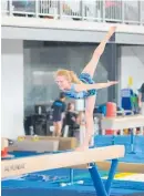  ??  ?? Renee Pilon (Fantastic Gymnastics) on the beam.