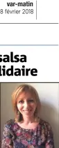  ?? (Photo C. G.) ?? Delphine Masset, membre de l’associatio­n Salsa Solidarité.