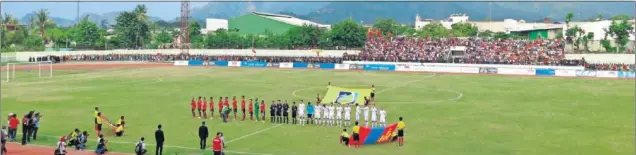  ??  ?? EL PRIMERO. El 12 de marzo de 2015 comenzó la fase previa del Mundial con un partido entre Timor Oriental y Mongolia.