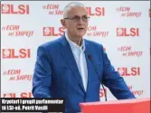  ??  ?? Kryetari i grupit parlamenta­r të LSI- së, Petrit Vasili