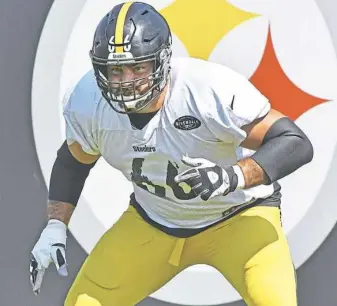  ?? Peter Diana/Post-Gazette ?? “This team is too talented to sit back and pass block,” said David DeCastro, who will see plenty of linebacker Vontze Burfict. Burfict returned last week from a four-game suspension.