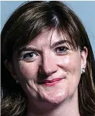  ??  ?? Nicky Morgan returns with peerage