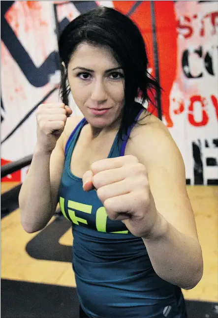  ?? DAN JANISSE/THE WINDSOR STAR FILES ?? Fighter Randa Markos will step into the Octagon in Montreal on Saturday to meet Aisling Daly. Markos, nicknamed Quiet Storm, usually enters bouts as the underdog.