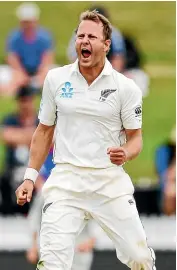  ?? GETTY IMAGES ?? Left-arm workhorse Neil Wagner took five wickets in England’s first innings in Hamilton yesterday.