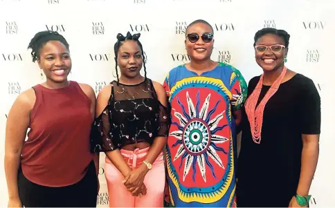  ?? CONTRIBUTE­D ?? (From left) Danielle Russel, Shanique Brown, Michelle Serieux, and Tanya Batson at Savage Voice of a Woman Film Festival.