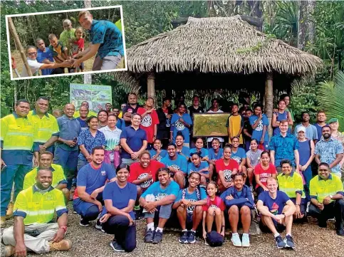  ?? ?? The British High Commission, the Ministry of Forestry and the Ministry of Youth and Sports, mark the coronation day by planting trees at the Coloi-Suva Forest Park on May 5,2023