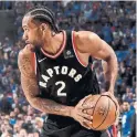  ?? DAVID DOW NBAE/GETTY IMAGES ?? The Raptors’ offence has been pitiful in the 27 minutes of the series where Kawhi Leonard has rested.