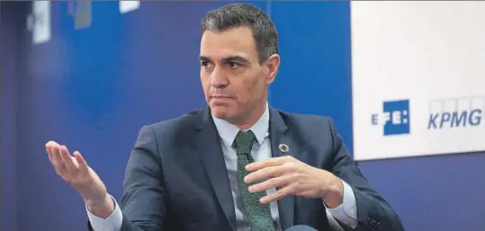  ?? EFE ?? Pedro Sánchez, ayer en unas jornadas sobre los fondos UE.