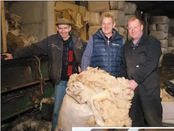  ?? Photos by Declan Malone ?? Clockwise from above: Martin Bowler, Manager Sean Moriarty, and John Moriarty in Comharchum­ann Uan Chiarraí which exports most of West Kerry’s wool to Bradford in England. Renowned potter Louis Mulcahy among some his artworks, which are made from clay that is sourced in England. Máire Ní Laighin and Bridget Murphy in the Mat Hatters in Holy Ground, Dingle. Patrick Sheehy among the cereals in Sheehy’s Spar – ‘if it says ‘Kellogg’ on the box it comes through England’.