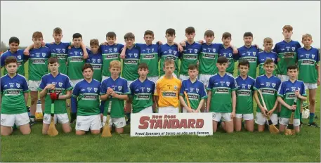  ??  ?? The Glynn-Barntown squad prior to their one-point county final victory over Fethard in Rathangan.