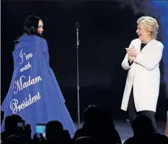  ??  ?? Not so fast: Katy Perry performs at a Clinton rally in November.