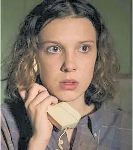  ??  ?? Eleven. Millie Bobby Brown, la gran protagonis­ta.