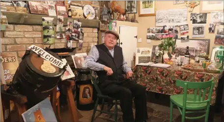  ??  ?? Frank Godfrey pictured in his Country Cottage in Donore