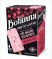  ?? BOFANNA ?? Bofanna frozen fruit-and-cream bars contain real fruit and cream.