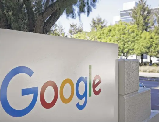  ?? MARCIO JOSE SANCHEZ/AP ?? Google, headquarte­red in Mountain View, California, will require workers to be vaccinated once offices are fully reopened.