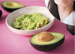  ?? ?? (Left) a homemade guacamole made from avocado not only tastes good, but also helps the body build up its serotonin levels.