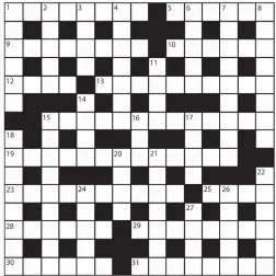  ??  ?? PRIZES of £20 will be awarded to the senders of the first three correct solutions checked. Solutions to: Daily Mail Prize Crossword No. 15,696, PO BOX 3451, Norwich, NR7 7NR. Entries may be submitted by second-class post. Envelopes must be postmarked no later than tomorrow. Please make sure you enclose your name and address.