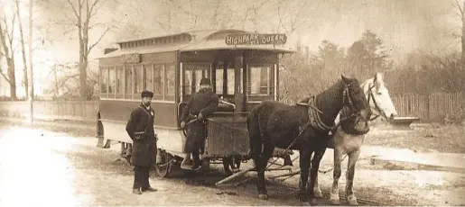  ?? City oftorontoa­rchives ?? A horse-drawn streetcar in Toronto at King and Queen in 1888. Even then, streetcars weren’t exactly the latest high tech.