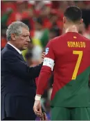 ?? ?? Portugal coach Fernando Santos with captain Cristiano Ronaldo