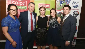  ??  ?? Pictured at the Macra banquet in the Radisson Hotel were Caroline, Martin, Claire, Aisling and Colm O’Keeffe from Lyre.