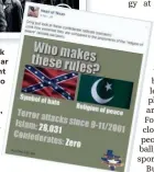  ??  ?? At top, a Facebook post by the popular Blacktivis­t account later discovered to be a fake account created by Russians. At right, a post from the “Heart of Texas.” FACEBOOK