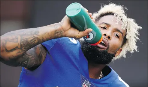  ?? JOE ROBBINS/GETTY IMAGES ?? Reports suggest Giants star wide receiver Odell Beckham Jr. won’t attend training camp without a new contract