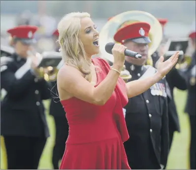  ??  ?? NOTABLE FIRST: Soprano Lizzie Jones makes history by singing on day one at the Great Yorkshire Show.