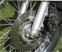  ??  ?? A new EBC disc and a careful rebuild produced a brake which works well – and doesn’t bind!