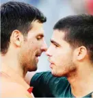  ?? Djokovic (L) and Alcaraz ??