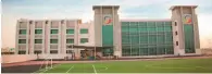  ??  ?? Located in Al Barsha South, the new Global Indian Internatio­nal School campus is spread across 225,000 square feet.