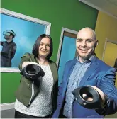  ?? PHOTO: SHANE O’NEILL, SON PHOTOGRAPH­IC ?? Engaging: VR Education COO Sandra Whelan and CEO David Whelan