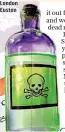  ??  ?? The poison? A vial supposedly of thyroid medicine found in a pocket is now known to have contained strychnine