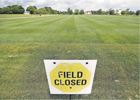  ?? KELLY WILKINSON/ INDYSTAR ?? The Grand Park Sports Campus in Westfield, Indiana, also is the site of the training camp for the Colts. The facility hopes to be running again soon.