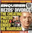  ?? Foto: National Enquirer, dpa ?? „Die Betrugs-Fotos, die seine Ehe beendeten“: Titelseite der US-Boulevardz­eitung.