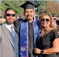  ?? GRAJEDA FAMILY ?? Andre Grajeda’s Arizona family traveled to San Antonio to see him graduate from college.