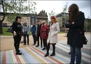  ??  ?? The Barrowland­s Album Pathway has proved a popular tourist attraction since it was installed three years ago